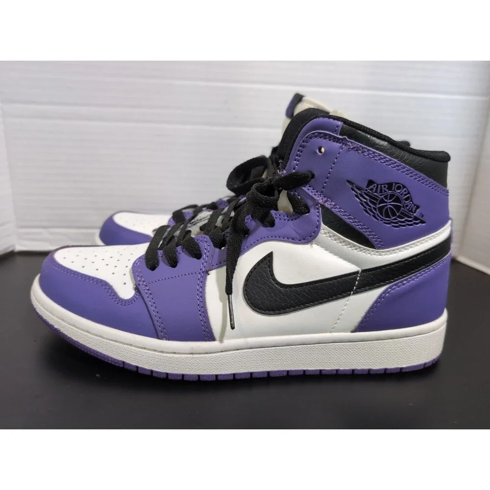 NIKE JORDAN 1 RETRO OG HIGH COURT PURPLE 2.0 MEN'S SIZE 8   EUC